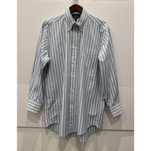 Faconable Shirt Men 5 ‘16 1/2 Blue Green Plaid Long Sleeve Button Down Relax Fit